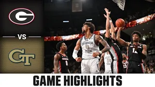 Georiga vs. Georgia Tech Men's Basketball Highlights (2022-23)