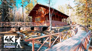 Leisurely Sightseeing Imperial Fishing Lodge and Rapids, Finland - Slow TV 4K