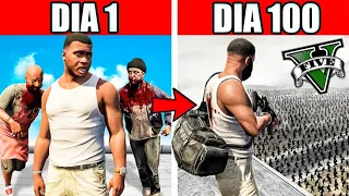 SOBREVIVÍ 100 DÍAS en una APOCALIPSIS ZOMBIE en GTA 5!