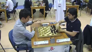 AMAZING DOUBLE ROOK AND BISHOP COMBO!!! WANG HAO VS HIKARU NAKAMURA - BLITZ CHESS 2014