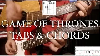 Game of Thrones Theme Guitar Lesson w/ Tab and Chords