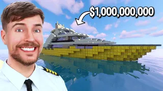 MrBeast: $1 vs $1,000,000,000 Yacht in Minecraft!