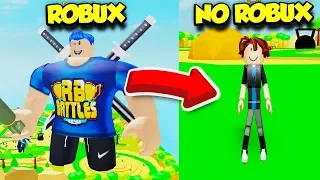 So I Started A NEW ACCOUNT In Lifting Simulator And Used ZERO ROBUX To Get HUGE!! (Roblox)