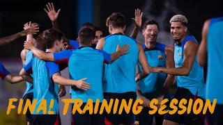 Barcelona's training ahead of El Clasico in Las Vegas