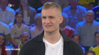 Moritz Müller (Kölner Haie) und Nico Sturm (San Jose Sharks) im aktuellen Sportstudio