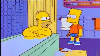 Bart éclate une chaise contre Homer