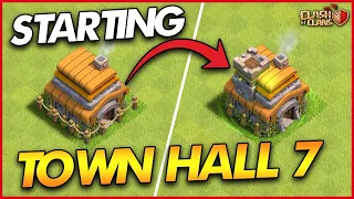 UPGRADING TO TOWN HALL 7!!! | Farm to Max Town Hall 7