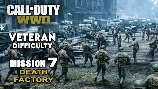 Death Factory - Hürtgen Forest | Call of Duty WW2 Mission 7 Veteran Gameplay | No Commentary PC