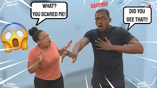 GASPING RANDOMLY TO SCARE MY FIANCE!! *HILARIOUS*