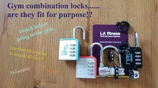 #16 Gym combination locks.....how good is yours? Should you be using these on your locker?
