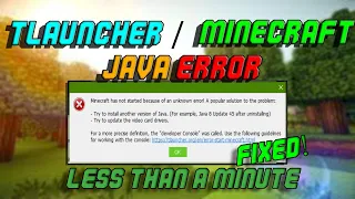 How to Fix Java error in Tlauncher | Minecraft (2022)
