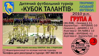 "КУБОК ТАЛАНТІВ" 2019. Діти 2010 р.н. Група А ч.3(4) - 7.12.2019