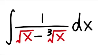 integral of 1/(sqrt(x)-cbrt(x))