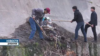 Акция по очистке берега реки Душанбинки