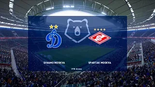 Dinamo Moscow vs Spartak Moscow | 2019-20 Russian Premier Liga | PES 2020