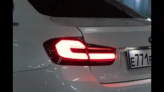 BMW 3 series converted into 5 series G30 style tail lights