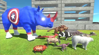 Escape from CAPTAIN AMERICA RHINO - Animal Revolt Battle Simulator