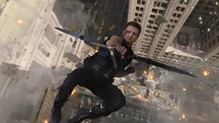 New York battle. Action can't miss. Hawkeye Jump Scene - The Avengers (2012) Movie Clip HD