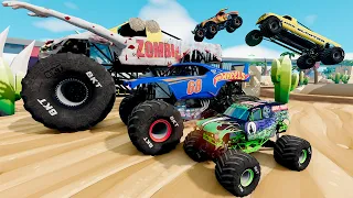 Big & Small Monster Trucks Mud Battle #35 | BeamNG Drive - Griff's Garage