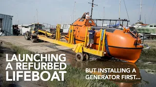 Alan the lifeboat is launched. Although first I install the generator. Lifeboat Conversion Ep85 [4K]