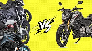 HONDA CB300F TWISTER VS MT 03 VS BENELLI 302S VS DOMINAR 250 VS NS 200 - COMPARATIVA FICHA TECNICA