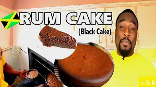 How to make Jamaican RUM CAKE easy step by step black cake recipe