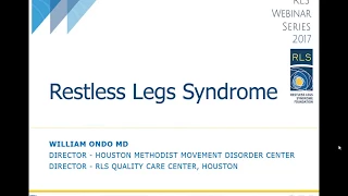 Webinar 2017 - What is Restless Legs Syndrome (RLS)?