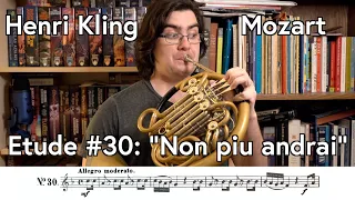 H. Kling Etude 30, but it's actually Mozart's "Non piu andrai" from The Marriage of Figaro