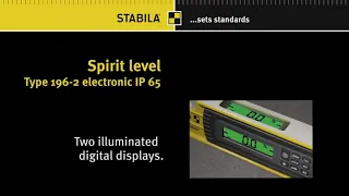 Stabila 196-2 Electronic IP65 Spirit Level in action