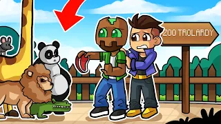 MINECRAFT pero CREAMOS UN ZOO ÉPICO EN LA ALDEA! 🐸🐧