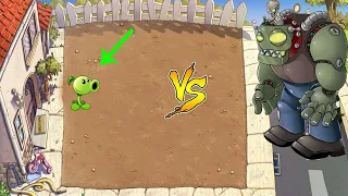 1 PeaShooter vs 99 Gargantuar vs Giga Gargantuar - Plants vs Zombies