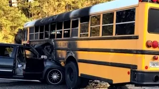 Hero Driver Saves Kids From School Bus After Fiery Crash