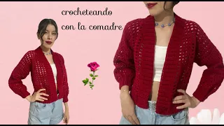 ⭐⭐⭐⭐⭐tutorial chaqueta a crochet parte #1crocheteando con la comadre