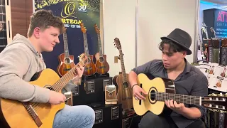 Jamming with @billywatmanmusic at ​The Guitar Show 2024 on the @ortegaguitars stand