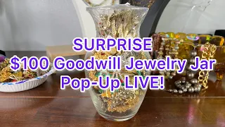 SURPRISE Goodwill Jewelry Jar Pop-Up #jewelry #vintage #live #christmas #brooch