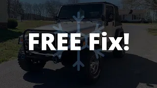 D.I.Y. - A/C Only Blowing on Defrost - Jeep Wrangler Fix for FREE!