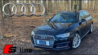 Audi A4 Avant 3.0 V6 TDI Quattro S-line 2017 (218 Hp) | POV Review, Sound & Launch