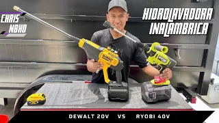 DeWalt VS Ryobi PORTABLE pressure washer |HIDROLAVADORA tipo karcher de batería !