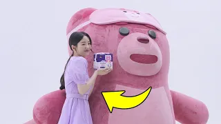 [SUB] [PRANK] kmovie actress have no Idea the Giant Bear will move. (ft. CHO YIHYUN)