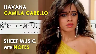 Havana - Camila Cabello | Sheet Music with Easy Notes for Recorder, Violin Beginners Tutorial