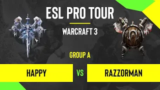 WC3 - Happy vs. RaZZoRMaN - DreamHack Warcraft 3 Open: Fall 2020 - Group A - EU