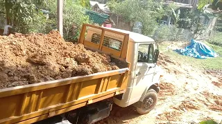JCB 3dx 4x4 digging in soil load a tata 407 || JCB working || JCB video