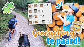 Geocaching te paard! Puzzeltocht door het bos! | felinehoi