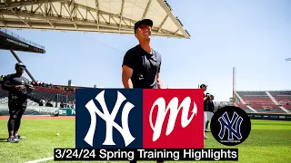 New York Yankees Vs Diablos Rojos 3/24/24 Spring Training Highlights
