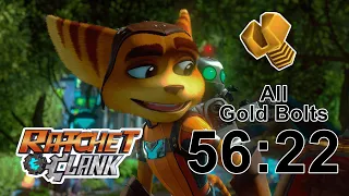 Ratchet & Clank 2016 - All Gold Bolts speedrun in 56:22