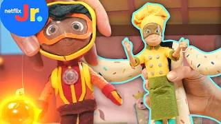 Action Pack Toy Play: Clay Battles the Baker Bandit! 🍩 | Netflix Jr