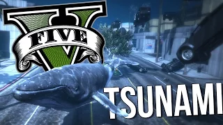 GTA 5 PC Mods - Underwater World! - Tsunami Mod & No Water Mod - GTA 5 Funny Moments