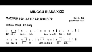 [Edisi Baru] Minggu, 22 Oktober 2023 - Mazmur HARI MINGGU BIASA XXIX (Dua Puluh Sembilan) - Thn A