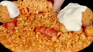 ASMR CHEESY CARBO FIRE NOODLES + 뿌링클 치즈볼 + 치즈스틱 먹방 BBURINKLE CHEESE BALL CHEESE STICKS MUKBANG