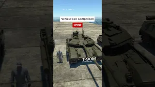 Vehicle Size Comparison in War Thunder: USSR